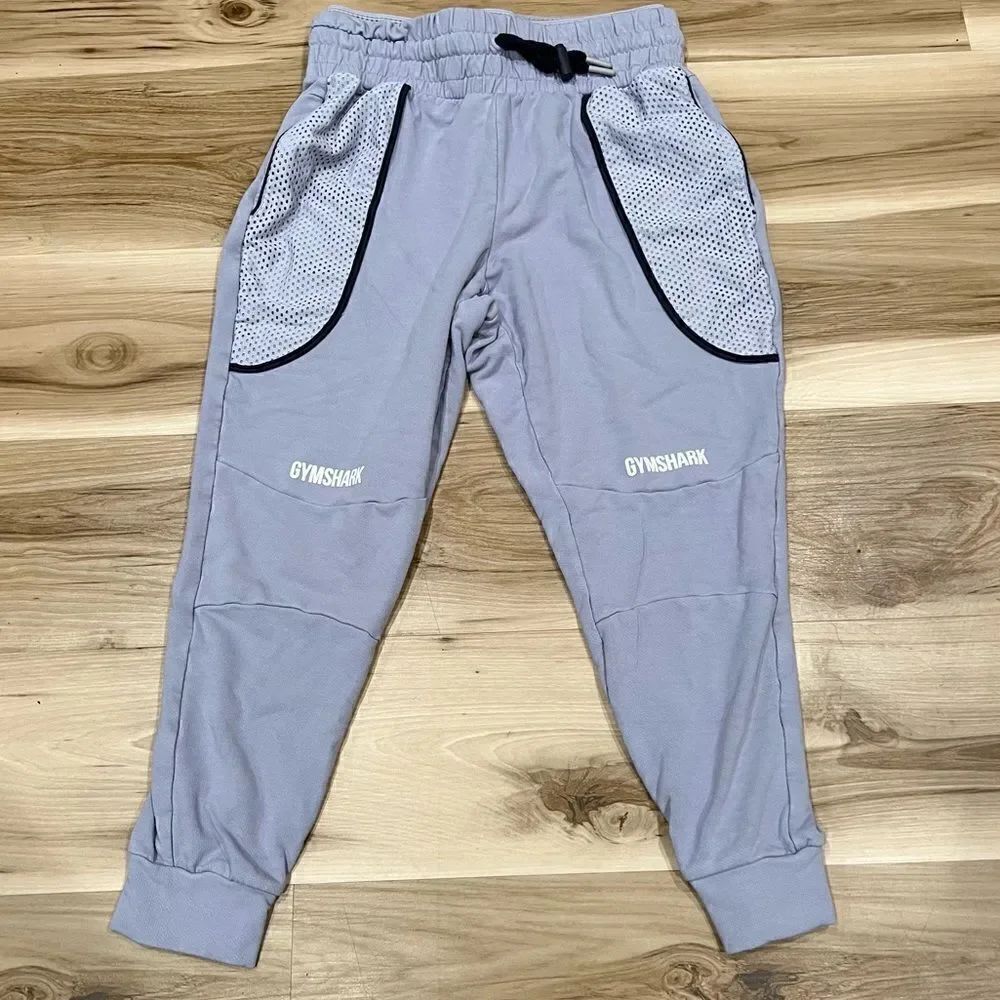 Gymshark Movement Mesh Ankle Crop Jogger Sweatpants Lilac Gray Women's Small
